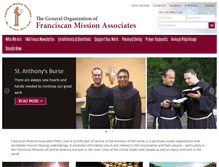 Tablet Screenshot of franciscanmissionassoc.org